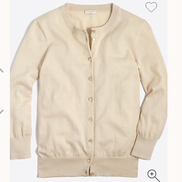 J. Crew Factory Clare cardigan sweater / SMALL / CHAMPAGNE - Picture 1 of 4